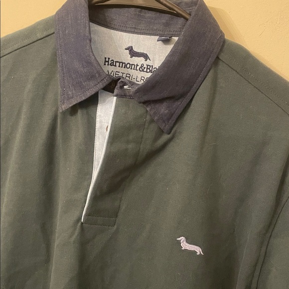 Harmont & Blaine Vietri Long-Sleeved Polo Shirt With Contrasting Collar - Picture 3 of 5